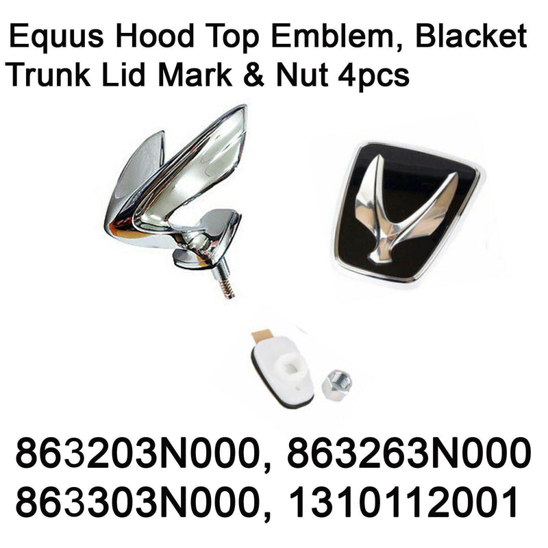 Hood Ornament 3 Piece Set For Hyundai EQUUS 2010+ Genuine 863203N000 Hood Ornament 3 Piece Set For Hyundai EQUUS 2010+ Genuine 863203N000
