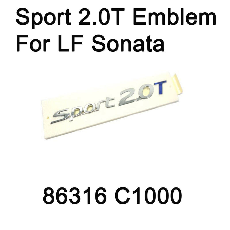 Genuine Sonata Trunk 'Sport 2.0T' Emblem 86316C1000 For Hyundai Sonata 2015-2017