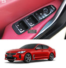 New Interior Carbon Trim Sticker Window Switch for KIA Stinger 17~20 (4 Pcs Set)