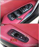 New Interior Carbon Trim Sticker Window Switch for KIA Stinger 17~20 (4 Pcs Set)