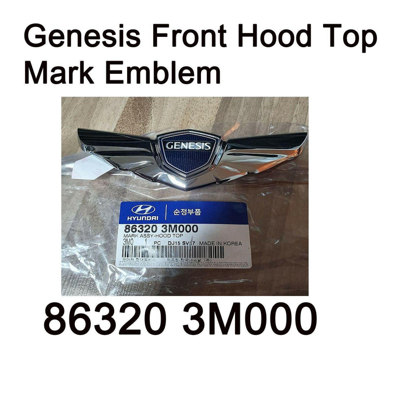 Genuine Front Hood Top Mark Emblem Oem 863203M000 For Hyundai Genesis 2008-2013