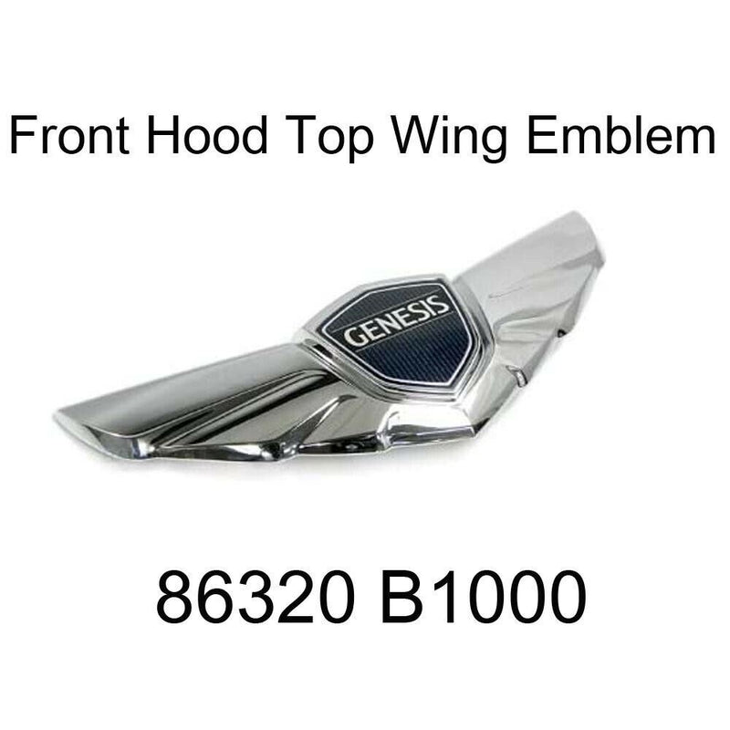 Genuine Front Hood Top Mark Wing Emblem 86320B1000 For Hyundai Genesis 14-16