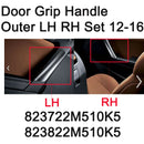 Genuine Door Grip Handle Outer Cover LH RH 2pcs For Hyundai Genesis Coupe 12-16
