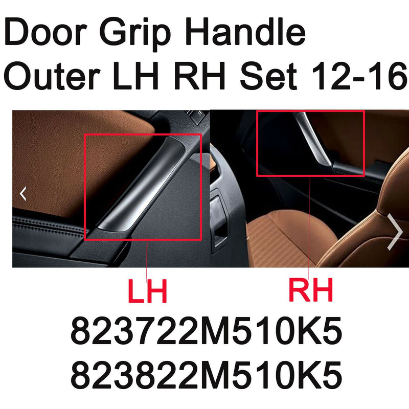 Cubierta exterior de manija de agarre de puerta genuina LH RH 2 piezas para Hyundai Genesis Coupe 12-16