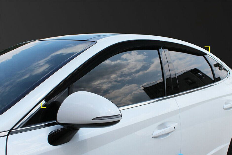 New Smoke Visors Rain Guard Window Vent Door Deflector for Hyundai Sonata 2020 ~