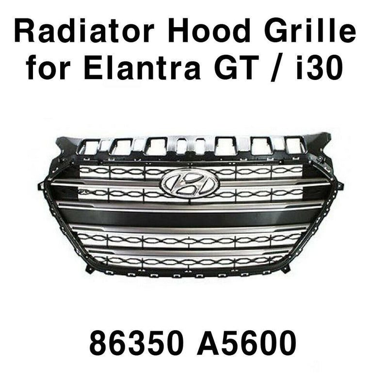 OEM Front Radiator Hood Grille & Cover Trim for Hyundai 13-16 Elantra GT / i30
