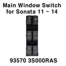 Interruptor principal izquierdo del elevalunas eléctrico del OEM 93570 3S000RAS para Hyundai Sonata 2011 - 2014 
