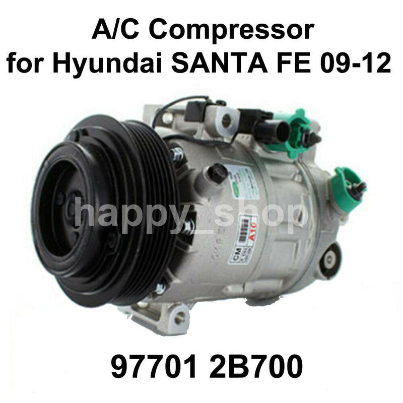 New OEM AC A/C Compressor 977012B700 for Hyundai Santafe CM 2005 - 2015