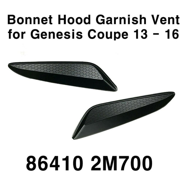 Nuevo OEM Bonnet Hood Garnish Vent 2p para Hyundai Genesis Coupe 2013 - 2016