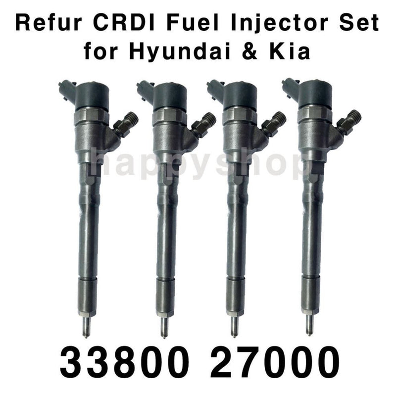 Refurbished Bosch CRDI Diesel Injector 33800-27000 4p Set for Hyundai & Kia