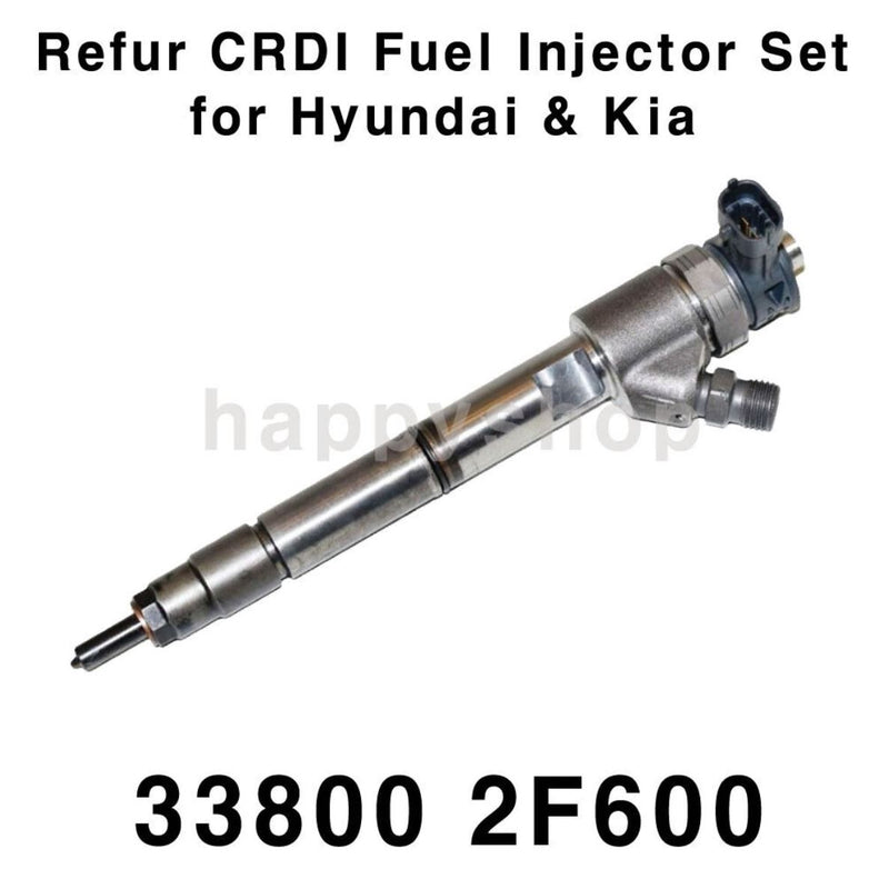 Refur Bosch CRDI Diesel Fuel Injector 338002F600 4p Set for Hyundai & Kia