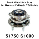 Genuine Hub Assy Front Wheel 51750S1000 for Hyundai Palisade / Kia Telluride