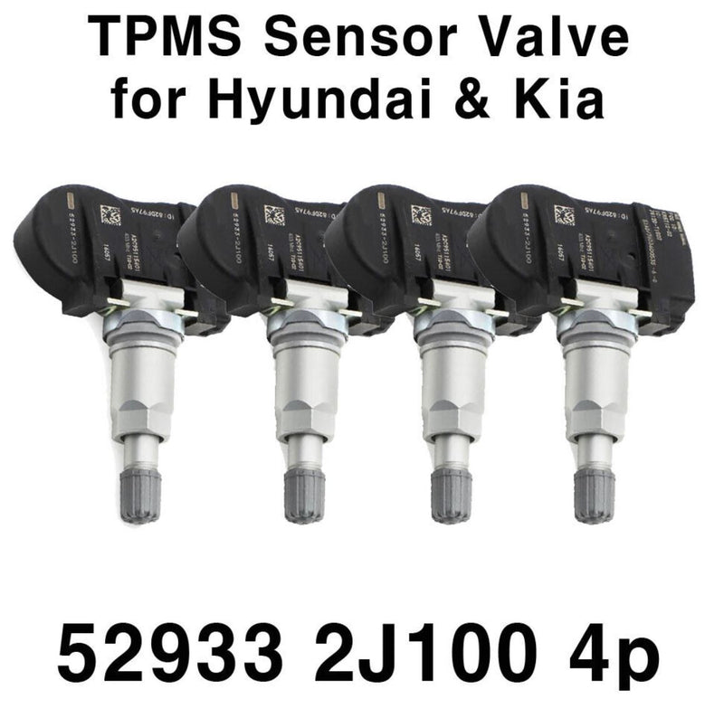 OEM TPMS Sensor Valve 529332J100 4p Set for Hyundai Genesis G80 Kia Sorento Rio