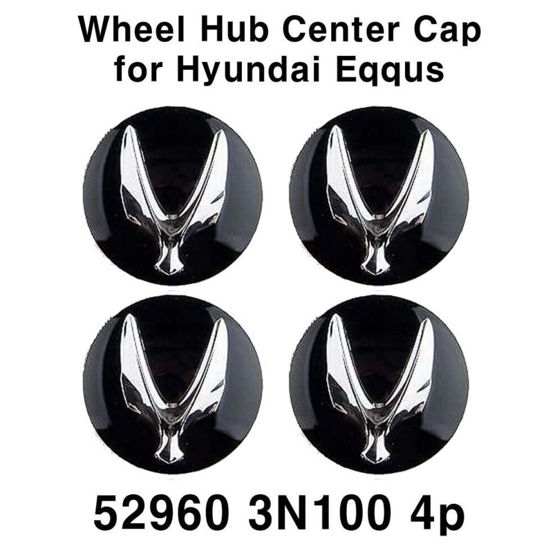 Wing Logo Aluminium Wheel Hub Center Cap Cover 4p Set For Hyundai Eqqus 08-13