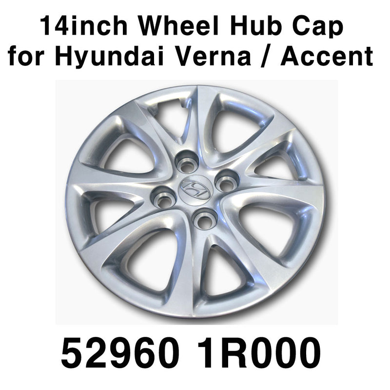 OEM 529601R00 4P Set 14' Wheel Hub Cap Cover for Hyundai Verna Accent 2012-2014