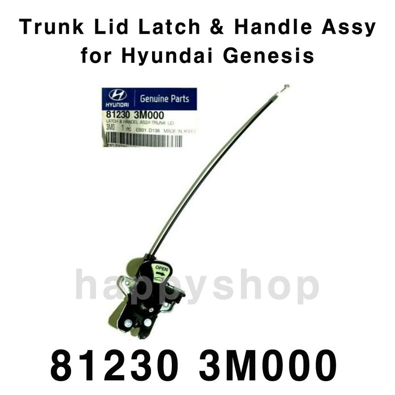 Genuine 812303M000 Trunk Lid Latch & Handle Assy for Hyundai Genesis Sedan 09-14