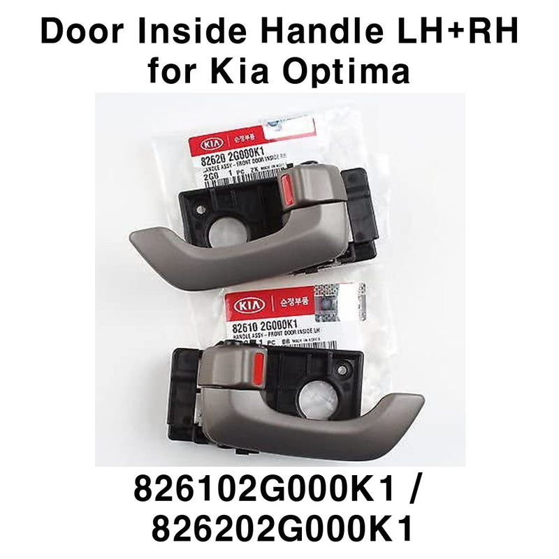 Juego de 2 manijas de puerta interior cromadas originales LH RH 2p para Kia Optima 2006-2008