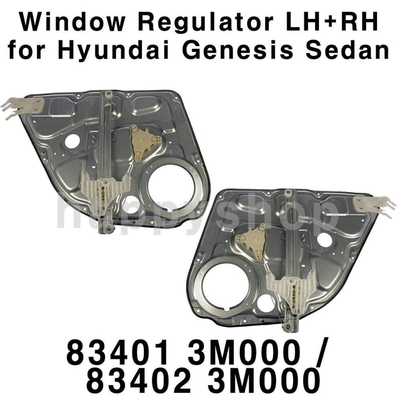OEM Rear Door Power Window Regulator LH+RH 2p Set for Genesis Sedan 2009-2014