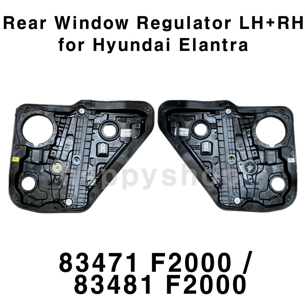 Elevalunas trasero OEM original LH+RH 2p Set para Hyundai Elantra Sedan 17-20 