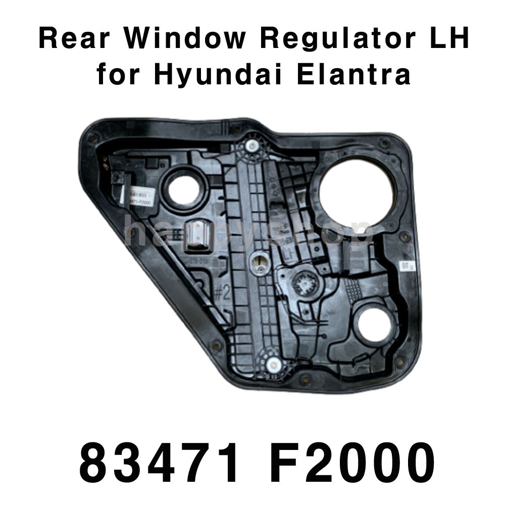 Elevalunas trasero original izquierdo 83471F2000 para Hyundai Elantra Sedan 17-20 