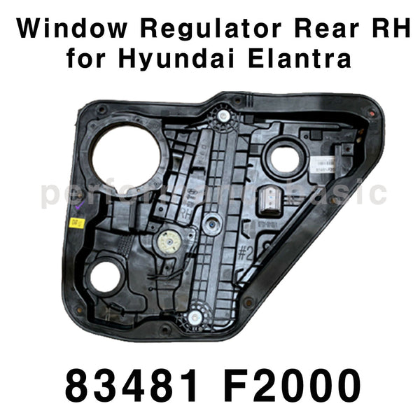 Elevalunas trasero original derecho 83481F2000 para Hyundai Elantra Sedan 17-20