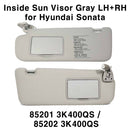 Express Sun Visor Interior Gris Izquierda + Derecha 2P Set para Hyundai Sonata 2006-2010