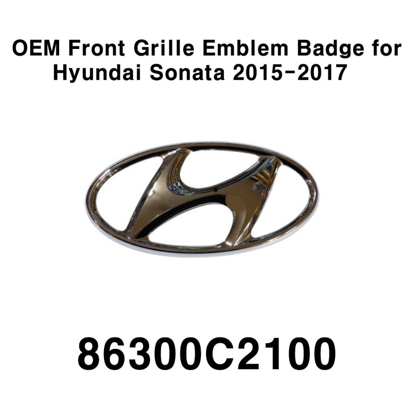 NEW OEM Logo Front Grill Emblem Badge 1p 86300C2100 for Hyundai Sonate 2015-2017