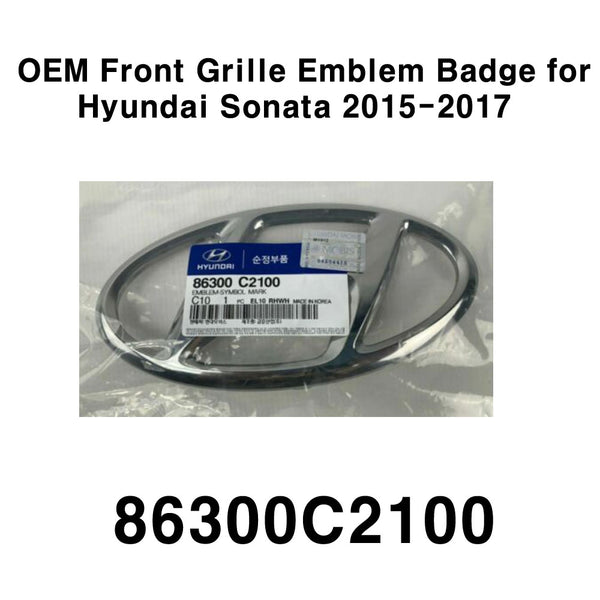 Insignia del emblema de la parrilla delantera del nuevo logotipo del OEM 1p 86300C2100 para Hyundai Sonate 2015-2017