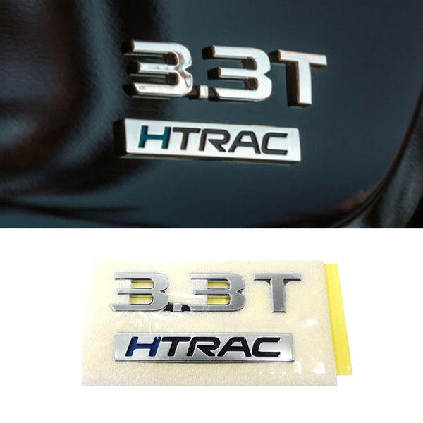 OEM Rear Trunk 3.3T HTRAC Text Emblem Badge for Kia Stinger Genesis G80 2018+