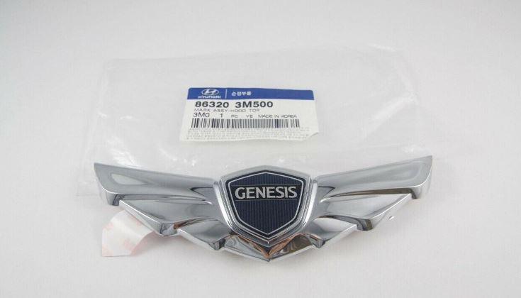 Genuine Hood Top Genesis Emblem Oem 863203M500 For Hyundai Genesis Sedan 09-12