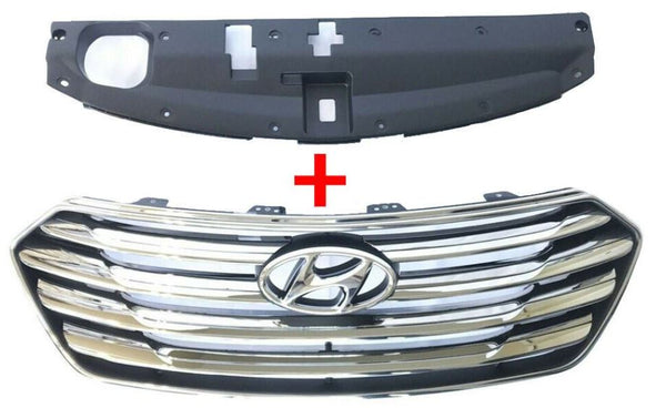 Rejilla de parachoques de radiador genuina y cubierta de parrilla Oem 2 uds para Hyundai Santa Fe 13-16
