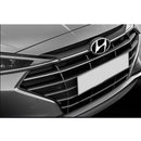 OEM Front Upper Bumper Radiator Grille Chrome Black for Hyundai Elantra 19-20