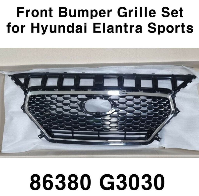 Rejilla de parachoques delantero OEM con crucero para Hyundai Elantra GT Sport Hatchback 18-19