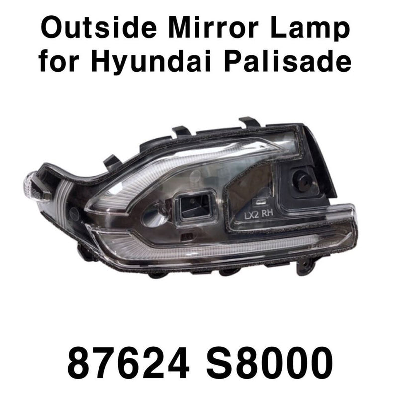 Genuine OEM Outside Door Mirror Lamp LH RH 2p Set for Hyundai Palisade 2020-2021