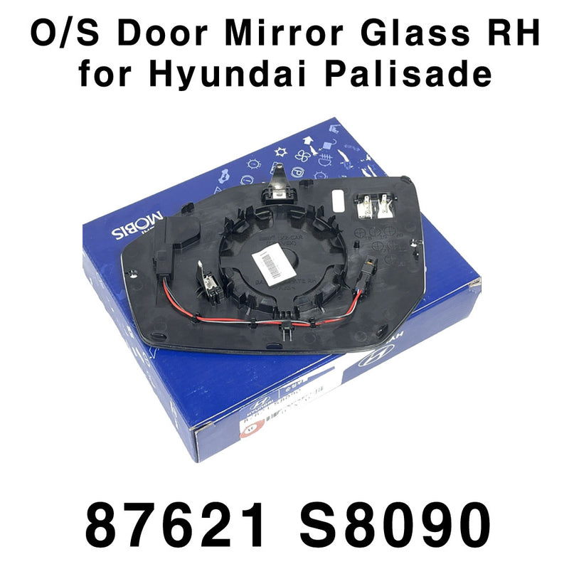 OEM Passenger Side Rear View Door Mirror Glass 87621S8090 Hyundai Palisade 20-21