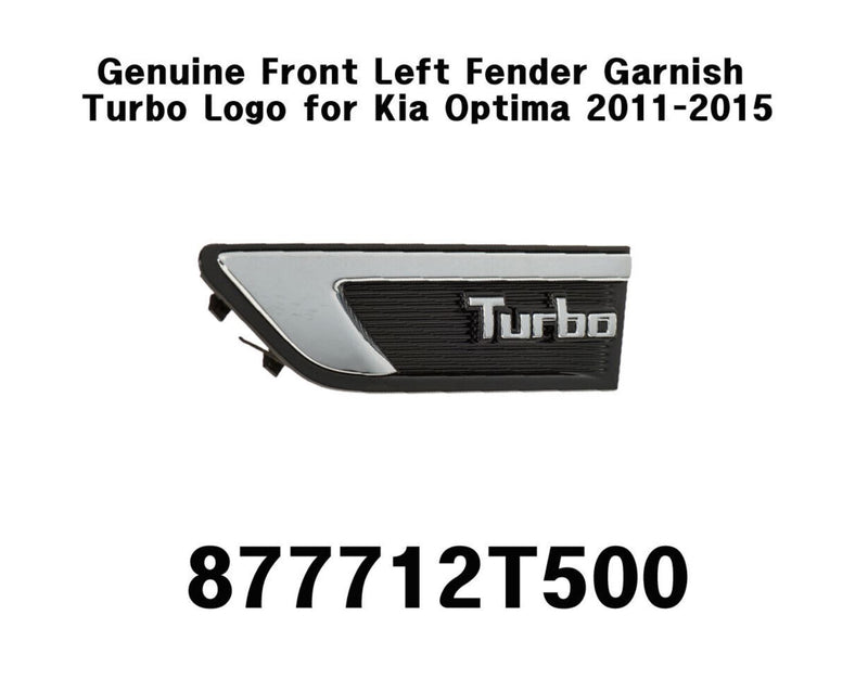 Genuino Guardabarros Delantero Garnish Turbo Logo LH+RH 2P Set para Kia Optima 2011-2015