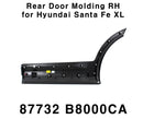 Genuine OEM Rear Door Wheel Molding RH for Hyundai Santa Fe XL 3.3L 2013-2019