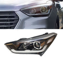 Genuine OEM Front Head Light Lamp LH RH 2p Set for Hyundai Santa Fe XL 2014-2018