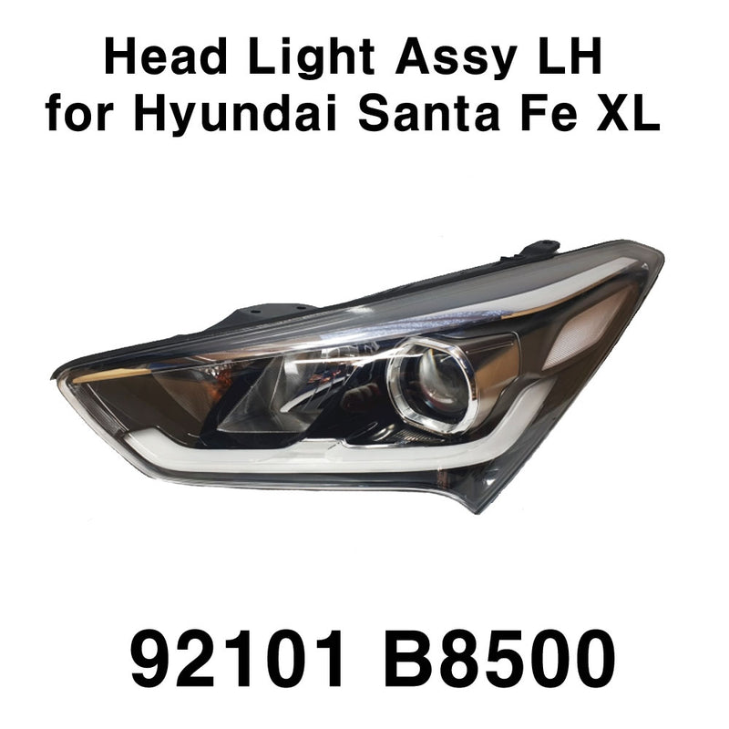Genuine OEM Front Head Light Lamp LH RH 2p Set for Hyundai Santa Fe XL 2014-2018