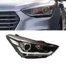 Genuine OEM Front Head Light Lamp LH RH 2p Set for Hyundai Santa Fe XL 2014-2018