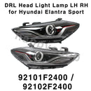 OEM DRL Head Light Lamp LH RH Assembly 2p Set for Hyundai Elantra Sports 17-18