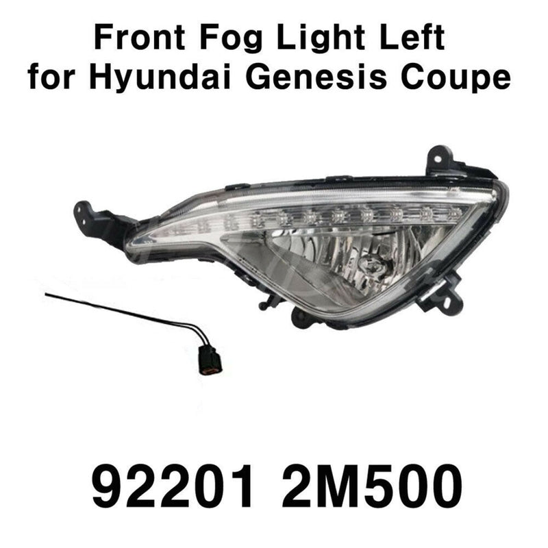 OEM Front Fog Light Lamp Assy LH Connector for Hyundai Genesis Coupe 2013-2017