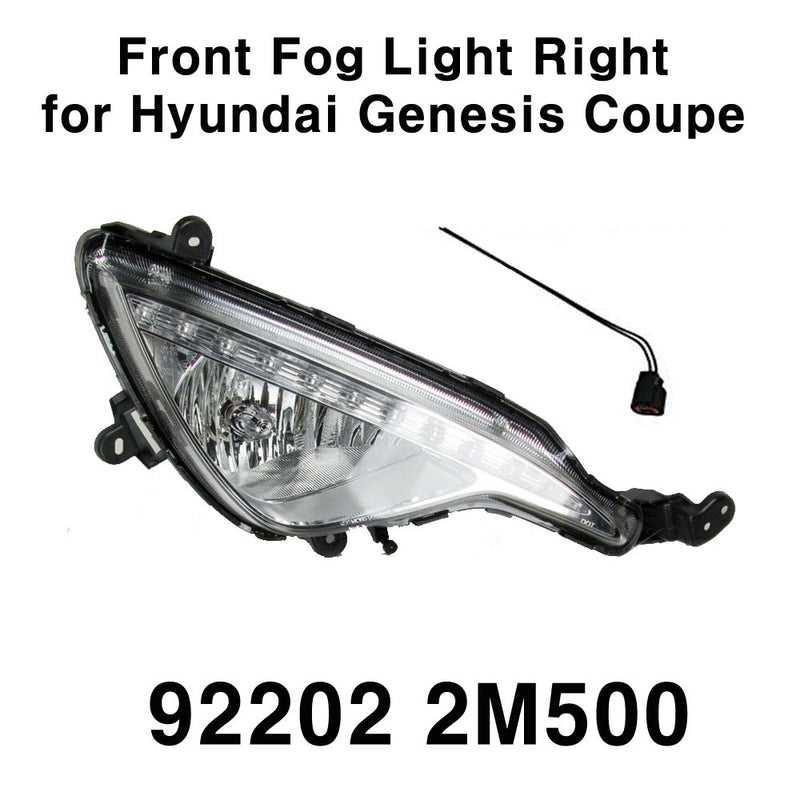 OEM Front Fog Light Lamp Assy RH Connector for Hyundai Genesis Coupe 2013-2017