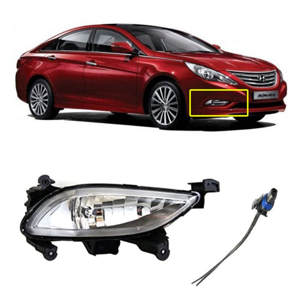 Genuine Front Fog Light Lamp RH+Connector Set for Hyundai Sonata YF 2010-2014