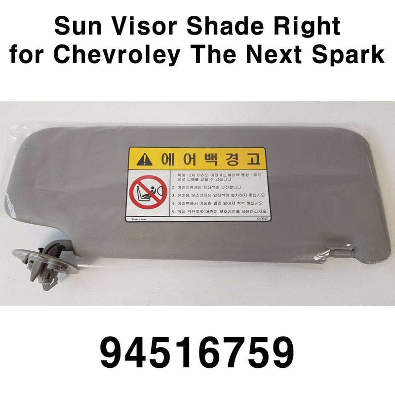 GM OEM Parts Interior Sun Visor Shade derecho para Chevrolet The Next Spark 2016+