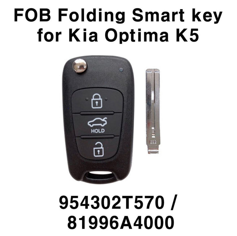 OEM FOB Folding Key Entry Smart Remote Control Blank for Kia Optima K5 14-15