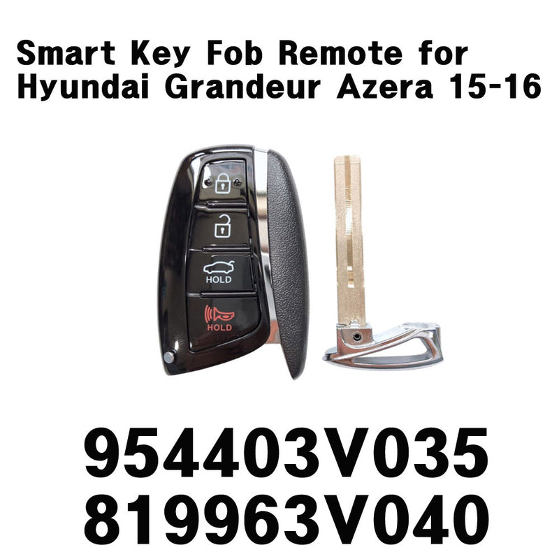OEM Smart Key Fob Remote 954403V035 819963V040 para Hyundai Grandeur Azera 15-16 Condición: Nuevo 