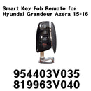 OEM Smart Key Fob Remote 954403V035 819963V040 for Hyundai Grandeur Azera 15-16 Condition: New