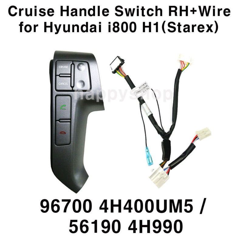 Interruptor de manija de crucero OEM derecho + juego de cables para Hyundai i800 H1 Starex 2015-2018