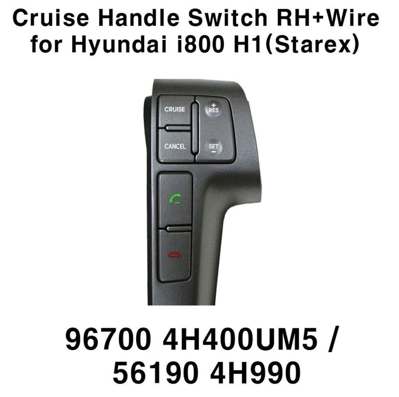 Interruptor de manija de crucero OEM derecho + juego de cables para Hyundai i800 H1 Starex 2015-2018
